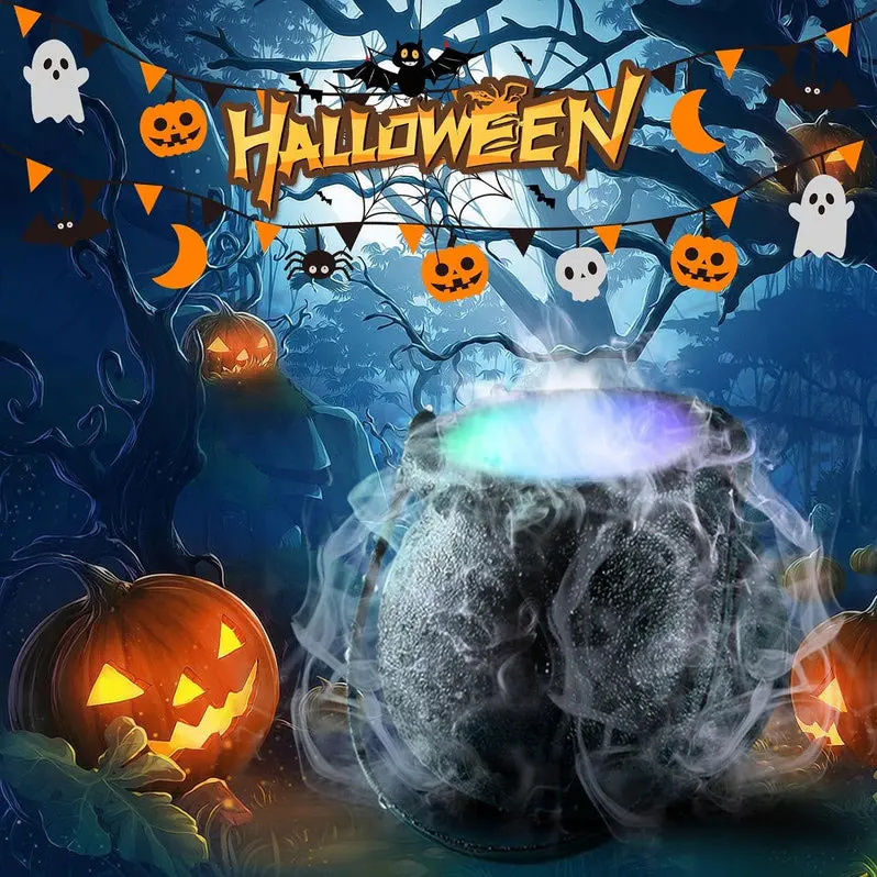 Halloween-Themed LED Fog Machine – Mist Generator with Decorative Lighting