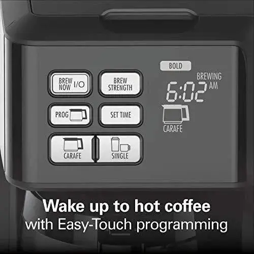 Hamilton Beach FlexBrew 49966 Thermal Coffee Maker – Dual-Brew System for K-Cups and Ground Coffee, Programmable Timer, Black & Stainless Steel