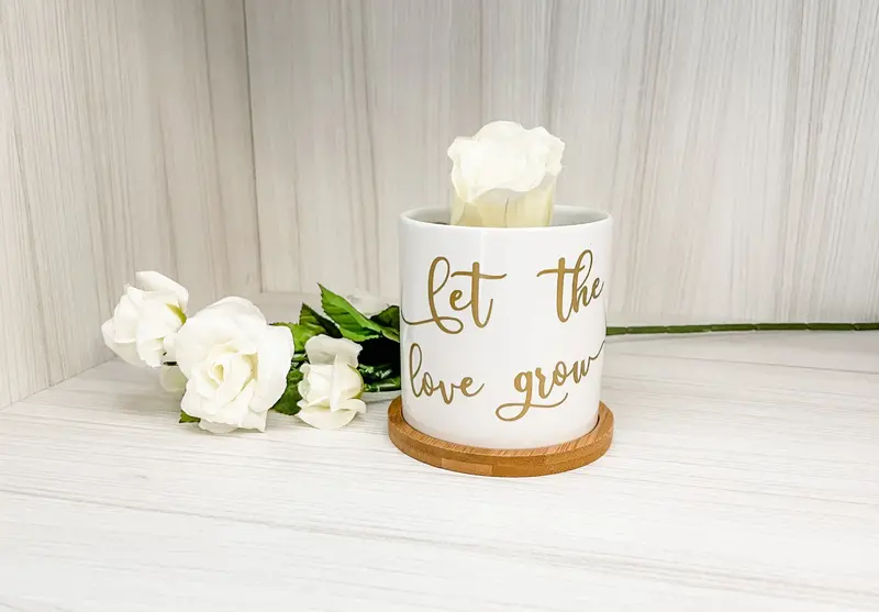 Hand-Painted Custom Ceramic Planters for Centerpieces or Favors 2
