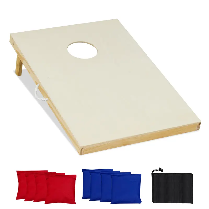 Handcrafted Solid Wood Cornhole Set – Includes Two Boards and Eight Premium Bean Bags