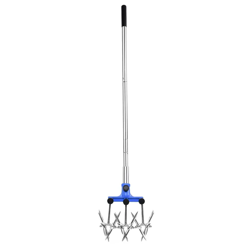 Handheld Rotary Cultivator – Stainless Steel Adjustable Soil Tiller for Small Gardens