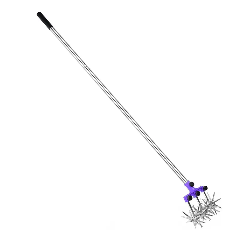 Handheld Rotary Cultivator – Stainless Steel Adjustable Soil Tiller for Small Gardens