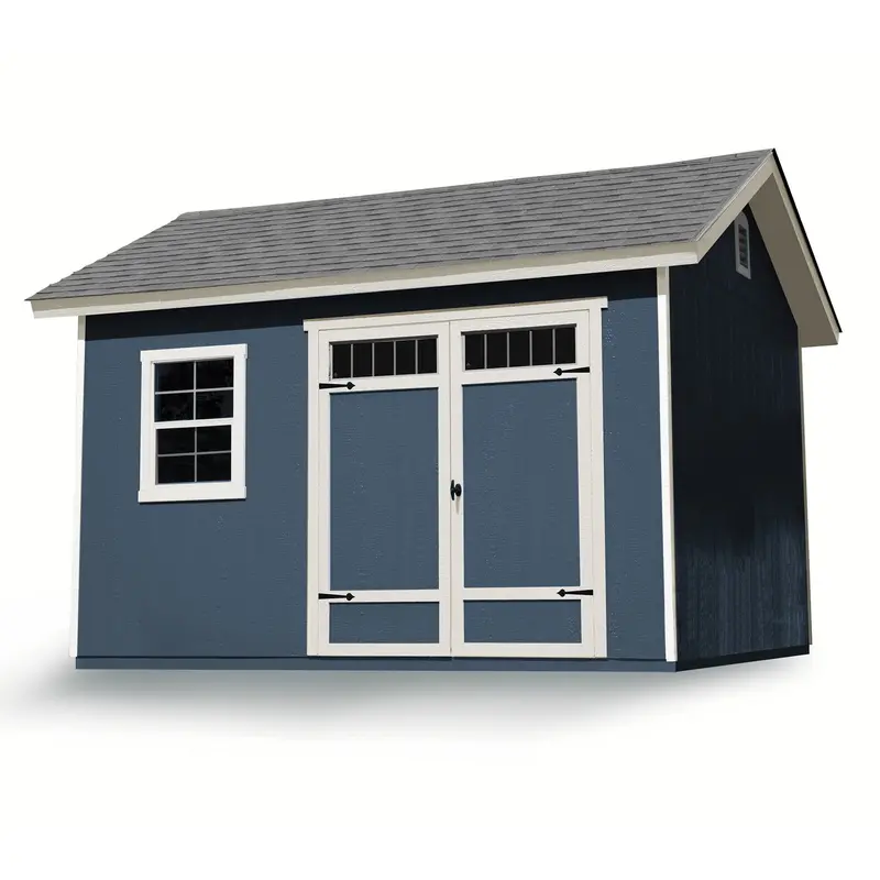 Handy Home Products Beachwood Wood Storage Shed – 10 ft. x 12 ft. with Included Floor