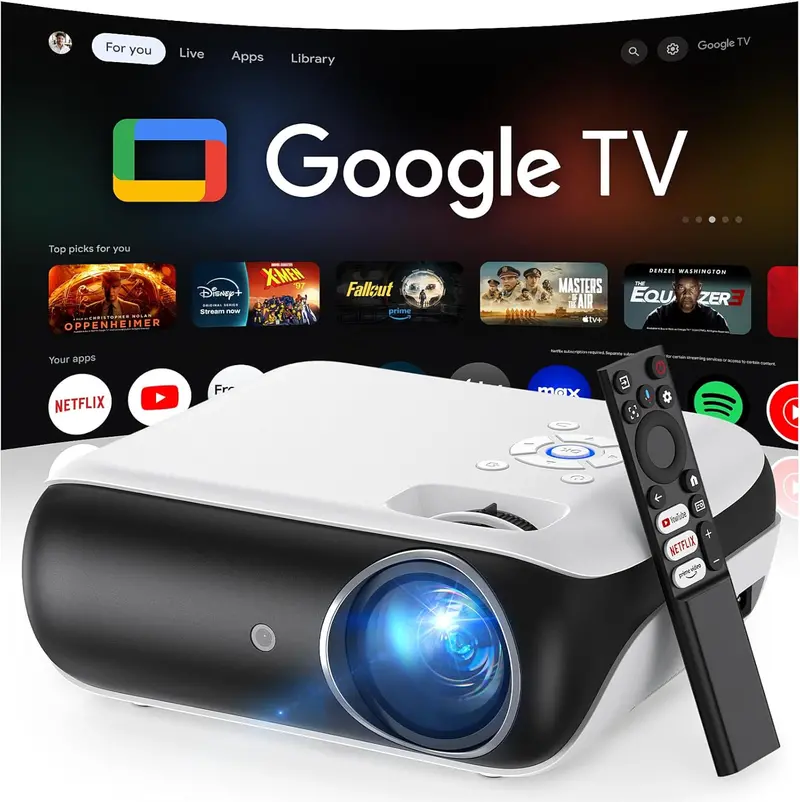 HAPPRUN Portable 1080P Mini Projector — Bluetooth Audio, Full HD, Lightweight Design for On-the-Go Viewing