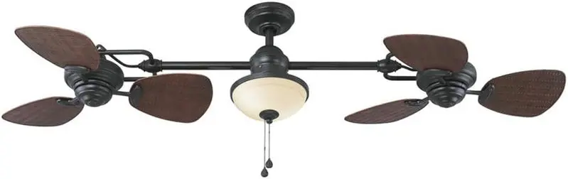 Harbor Breeze Twin Breeze II 74-Inch Outdoor Ceiling Fan – Rust-Resistant Bronze Finish, Wet-Rated Design