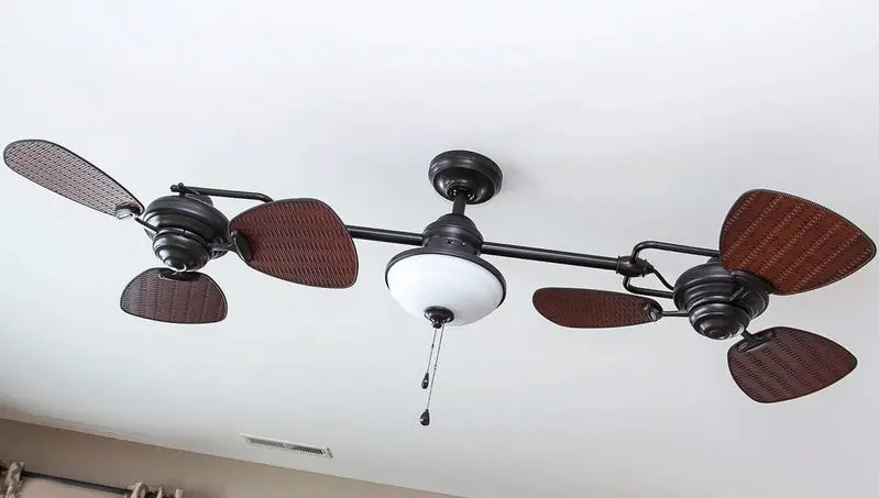 Harbor Breeze Twin Breeze II 74-Inch Outdoor Ceiling Fan – Rust-Resistant Bronze Finish, Wet-Rated Design