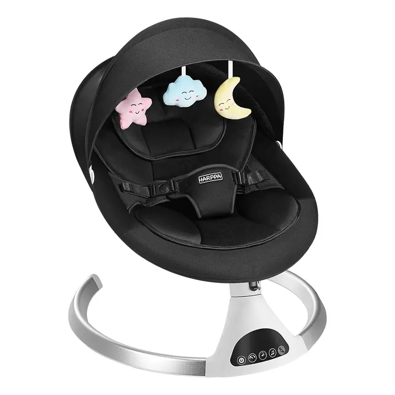 HARPPA Electric Baby Swing – 5-Speed Rocking Motion, Soothing Features for Infants & Toddlers