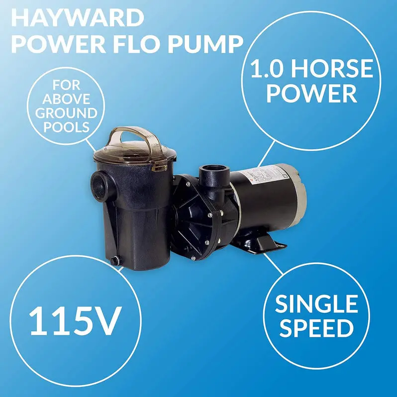 Hayward PowerFlo W3SP1580X15 Pool Pump – 1.5 HP Dedicated Pump for Above-Ground Swimming Pools