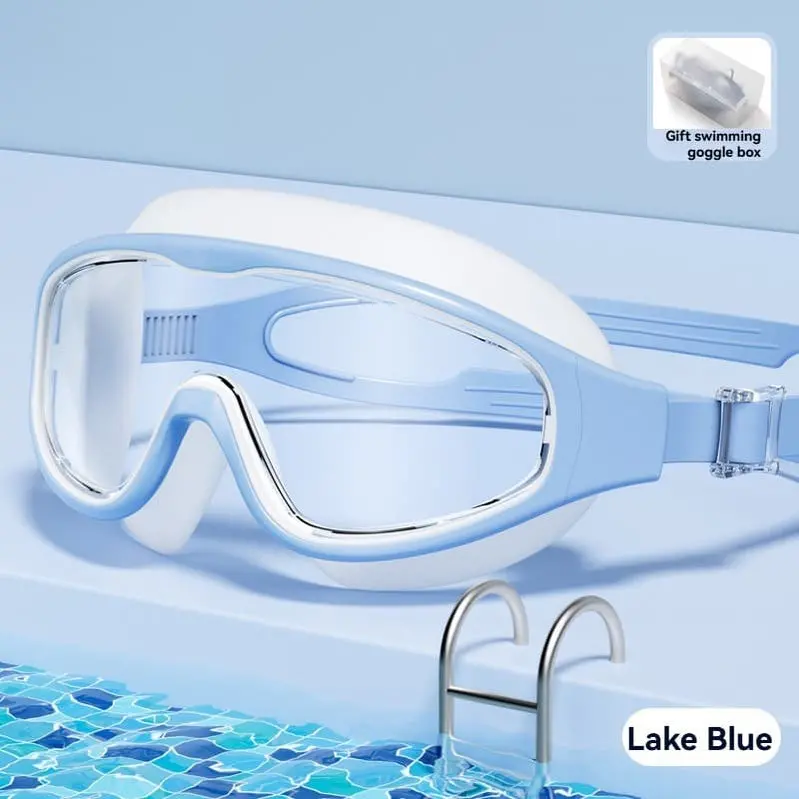 HD Anti-Fog Swim Goggles – Oversized Frame, Comfort Seal, Designed for Adults (Men & Women)