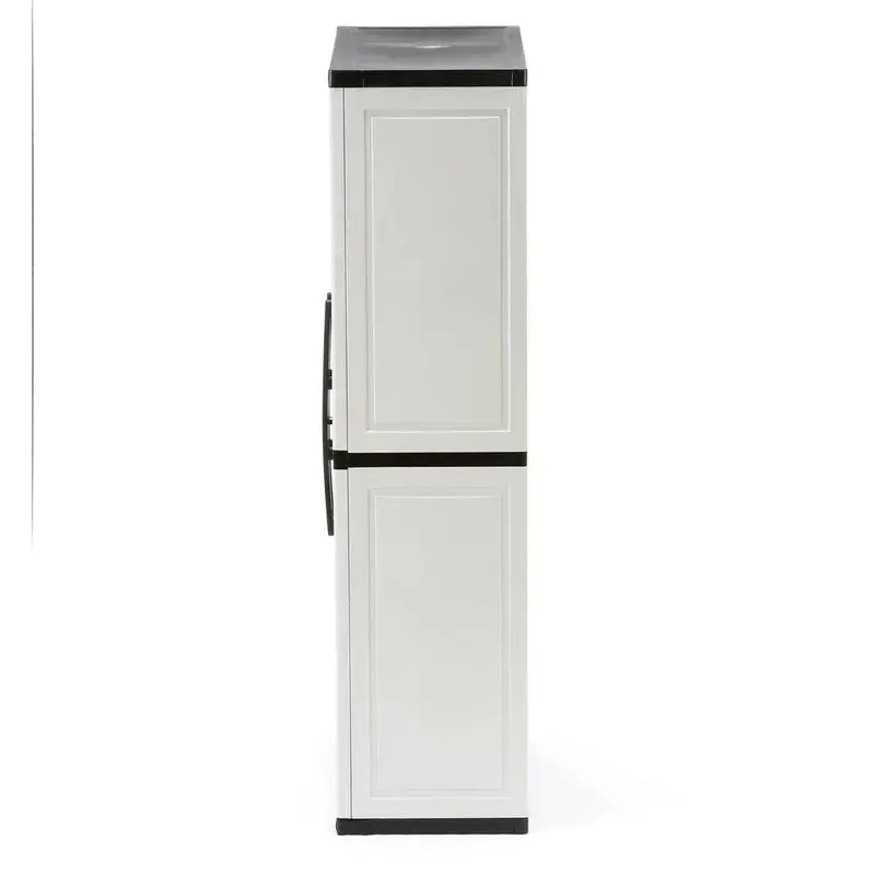HDX Freestanding Gray Garage Cabinet – 35"W × 71"H × 18"D, Lockable Doors & Adjustable Shelves