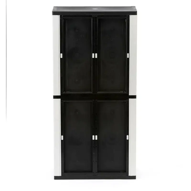HDX Freestanding Gray Garage Cabinet – 35"W × 71"H × 18"D, Lockable Doors & Adjustable Shelves
