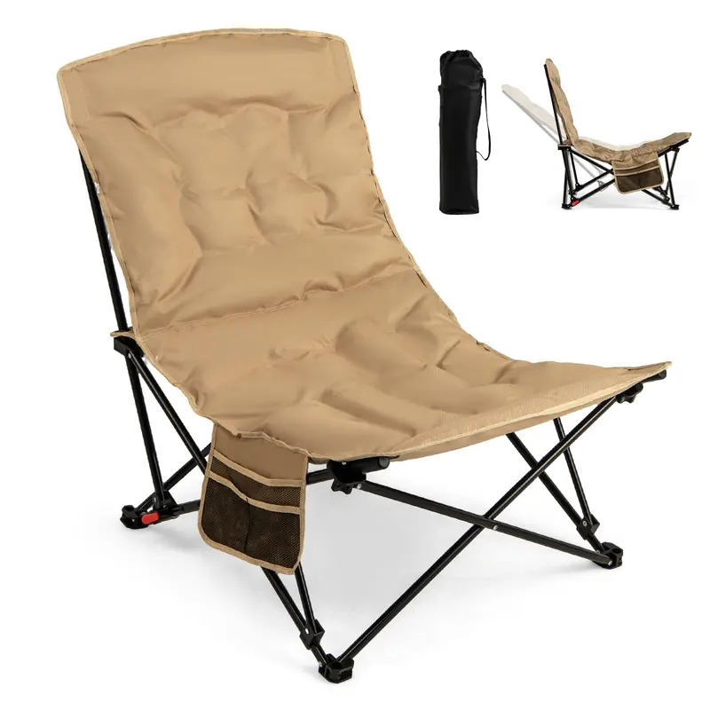 Heavy-Duty 4-Position Outdoor Folding Chair with 500-Pound Weight Capacity