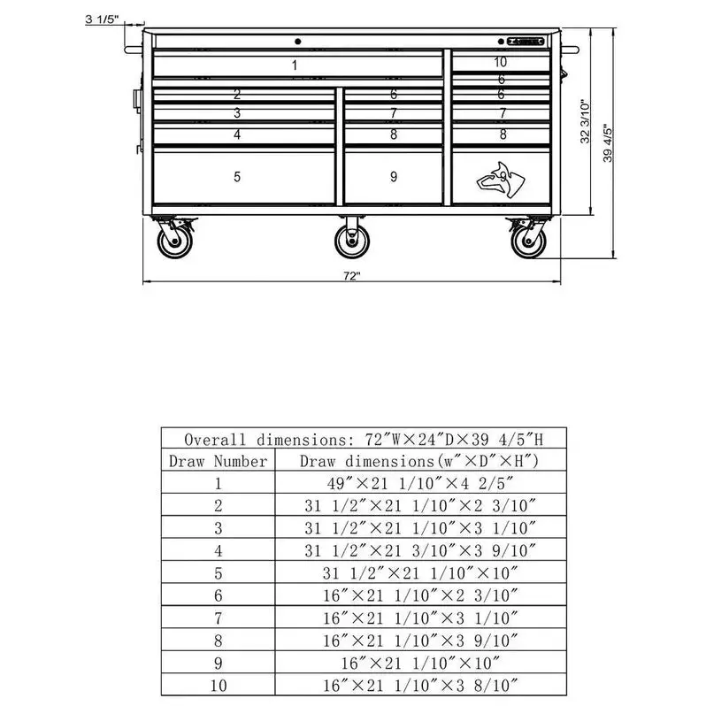 Heavy-Duty 72-Inch Mobile Tool Chest – 15-Drawer Red Cabinet with Stainless Steel Top & Dual Locking Mechanism