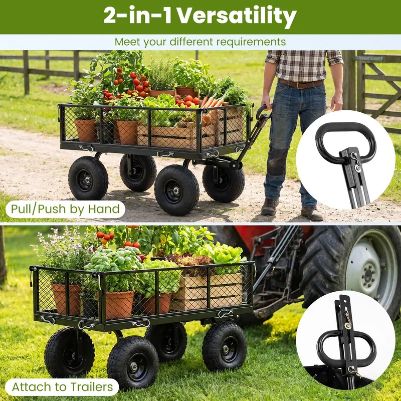 Heavy-Duty 880-Pound Capacity Garden Utility Cart 2