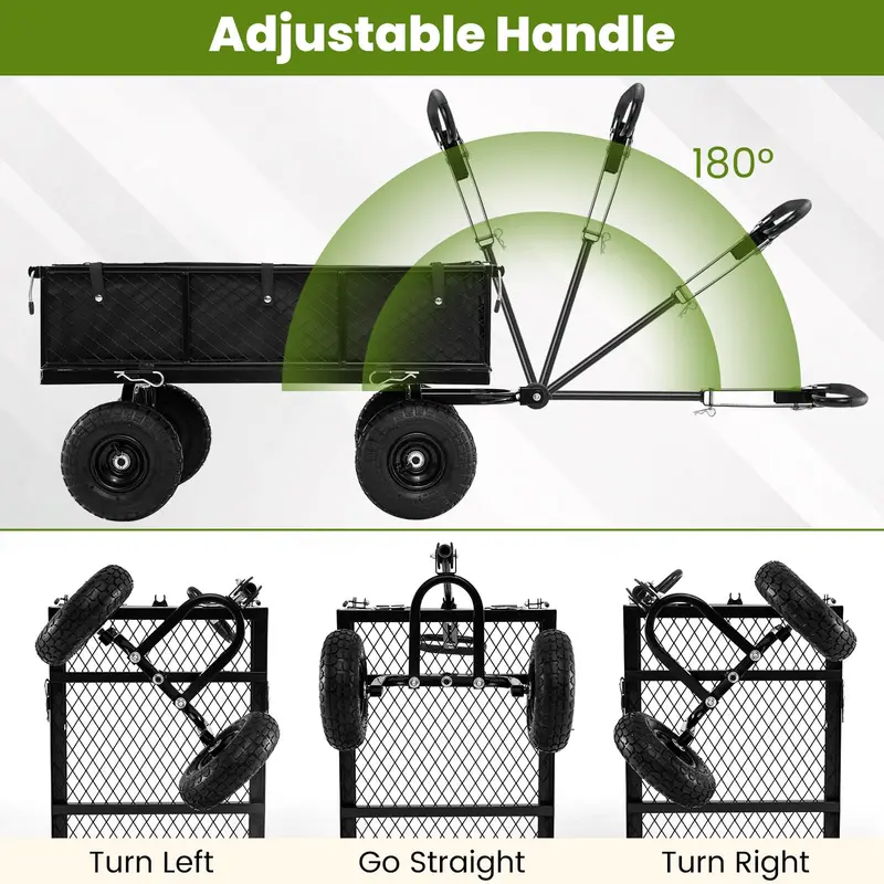 Heavy-Duty 880-Pound Capacity Garden Utility Cart