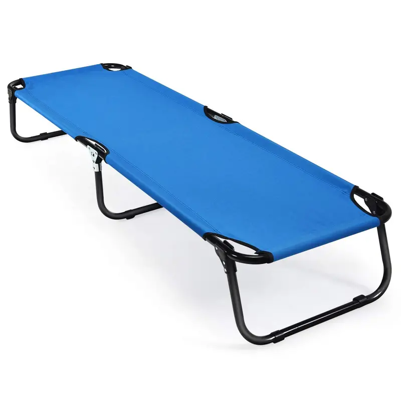 Heavy-Duty Collapsible Camping Cot – Reinforced Steel Frame & Compact Fold