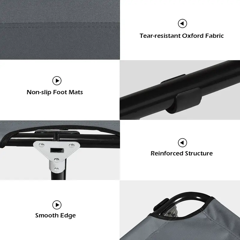 Heavy-Duty Collapsible Camping Cot – Reinforced Steel Frame & Compact Fold