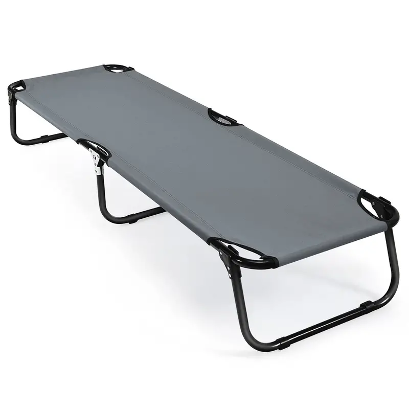 Heavy-Duty Collapsible Camping Cot – Reinforced Steel Frame & Compact Fold