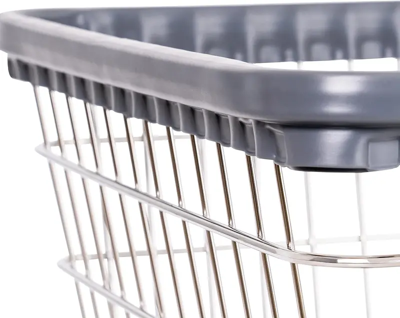 Heavy-Duty Double-Rod Wire Laundry Cart for Home or Commercial Use