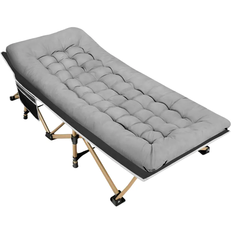 Heavy-Duty Folding Camping Cot: 28" Wide Mattress Support & 600 lb Weight Capacity