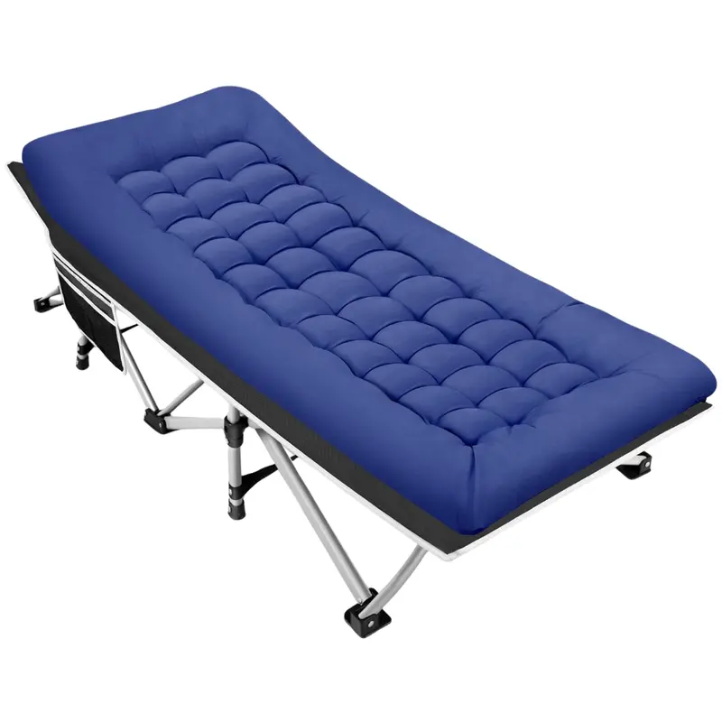 Heavy-Duty Folding Camping Cot: 28" Wide Mattress Support & 600 lb Weight Capacity