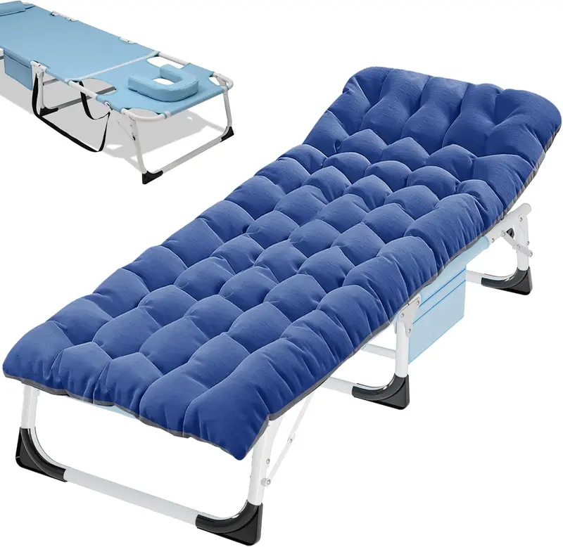 Heavy-Duty Folding Camping Cot – Detachable Padded Mattress, 900 lb Load Limit 2