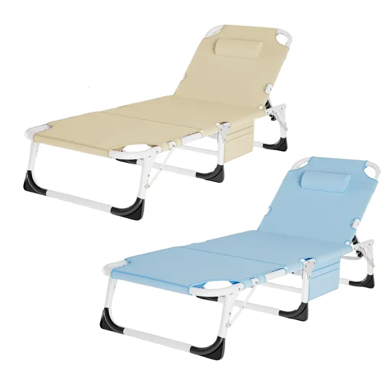 Heavy-Duty Folding Camping Cot – Detachable Padded Mattress, 900 lb Load Limit