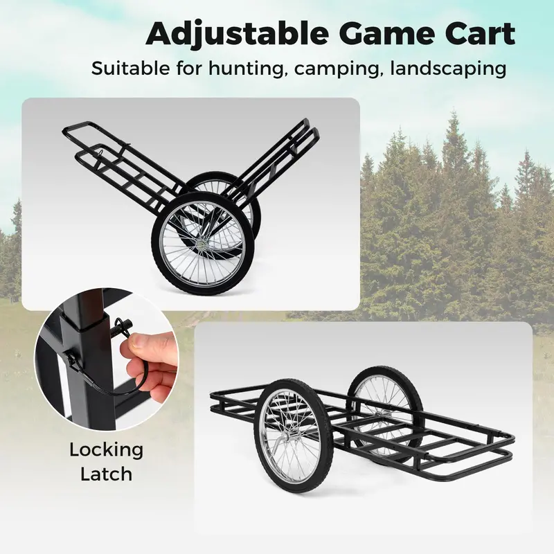 Heavy-Duty Folding Deer Cart – 550-LB Capacity with 20-Inch All-Terrain Wheels 2