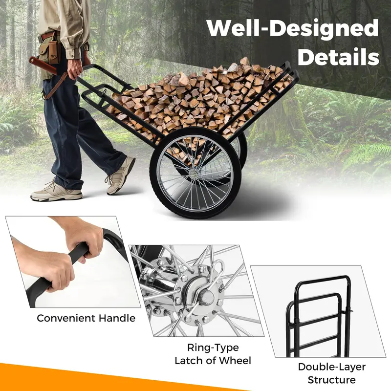 Heavy-Duty Folding Deer Cart – 550-LB Capacity with 20-Inch All-Terrain Wheels