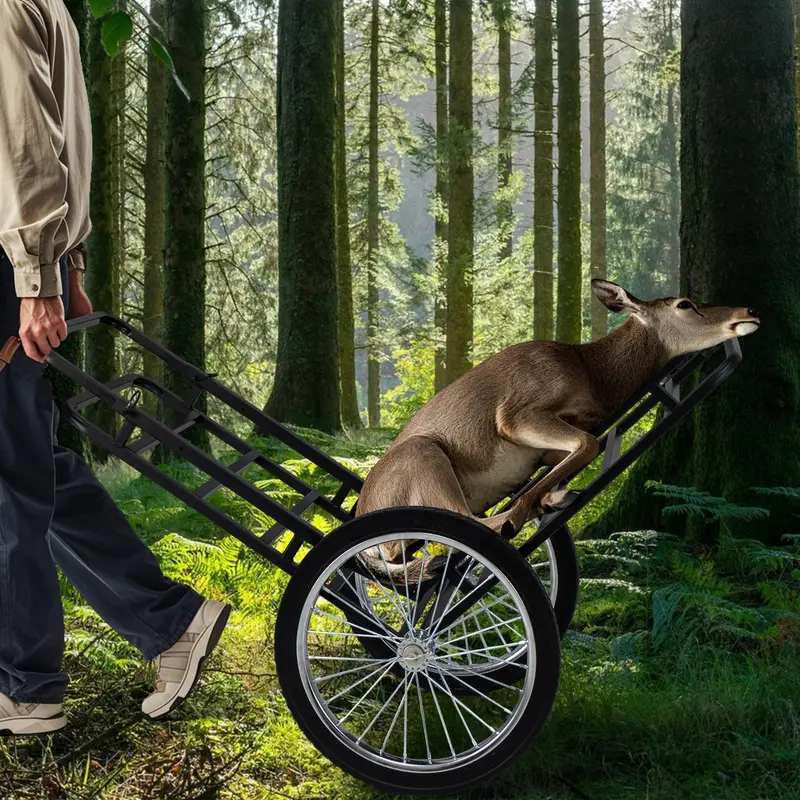Heavy-Duty Folding Deer Cart – 550-LB Capacity with 20-Inch All-Terrain Wheels