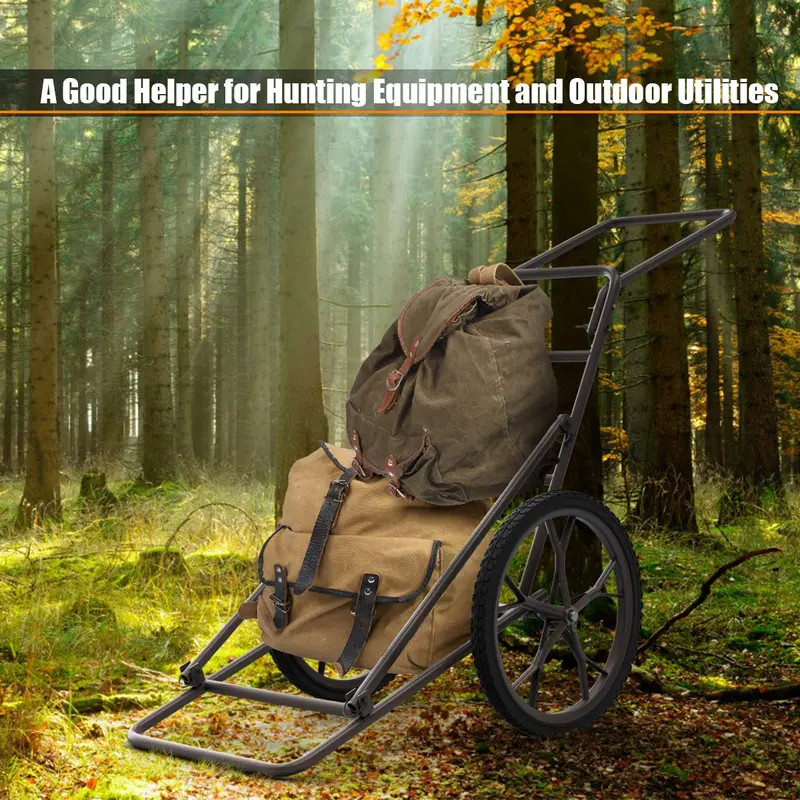 Heavy-Duty Folding Deer Hauler Cart — 500 LB Utility Dolly for Hunting Gear 2