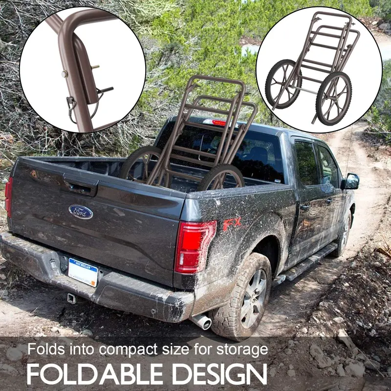 Heavy-Duty Folding Deer Hauler Cart — 500 LB Utility Dolly for Hunting Gear