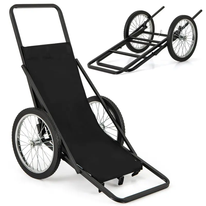 Heavy-Duty Folding Deer Hauler Cart — 550-LB Capacity, Polyester Liner & All-Terrain Rubber Wheels