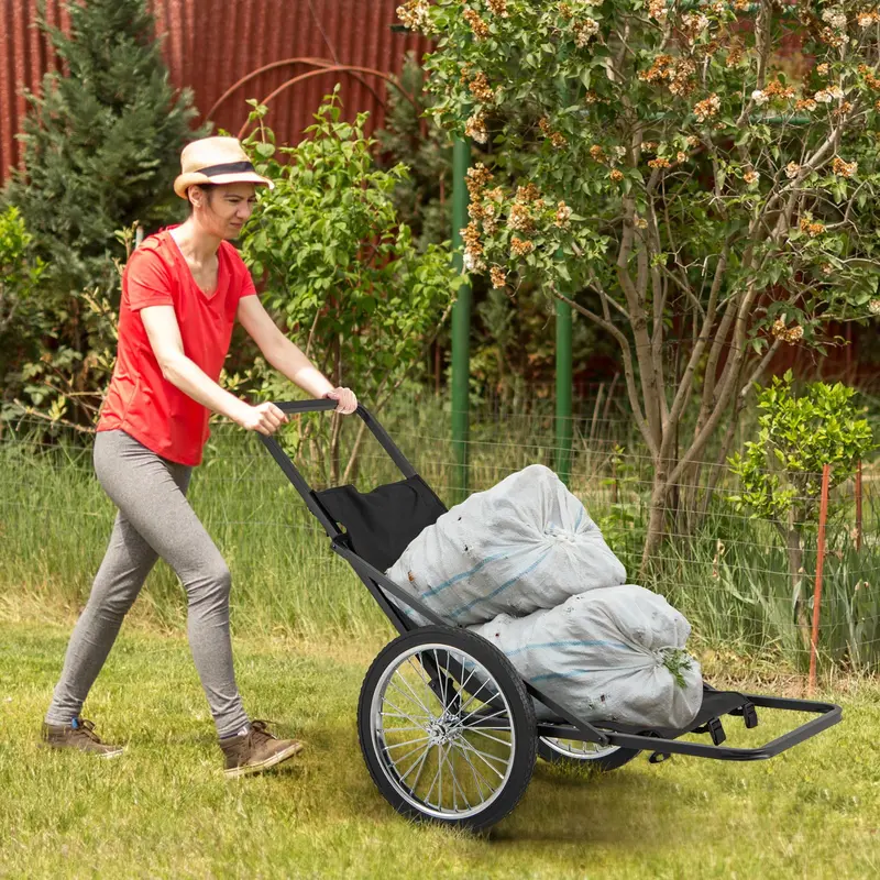 Heavy-Duty Folding Deer Hauler Cart — 550-LB Capacity, Polyester Liner & All-Terrain Rubber Wheels 2