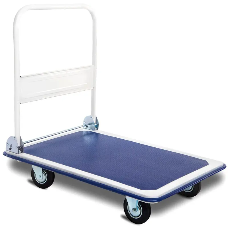 Heavy-Duty Folding Platform Cart – 660 LB Capacity Flatbed Dolly with Smooth-Rolling Casters
