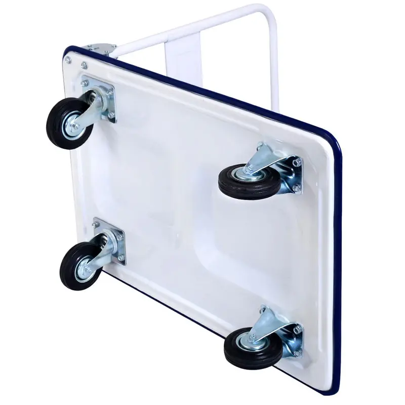 Heavy-Duty Folding Platform Cart – 660 LB Capacity Flatbed Dolly with Smooth-Rolling Casters