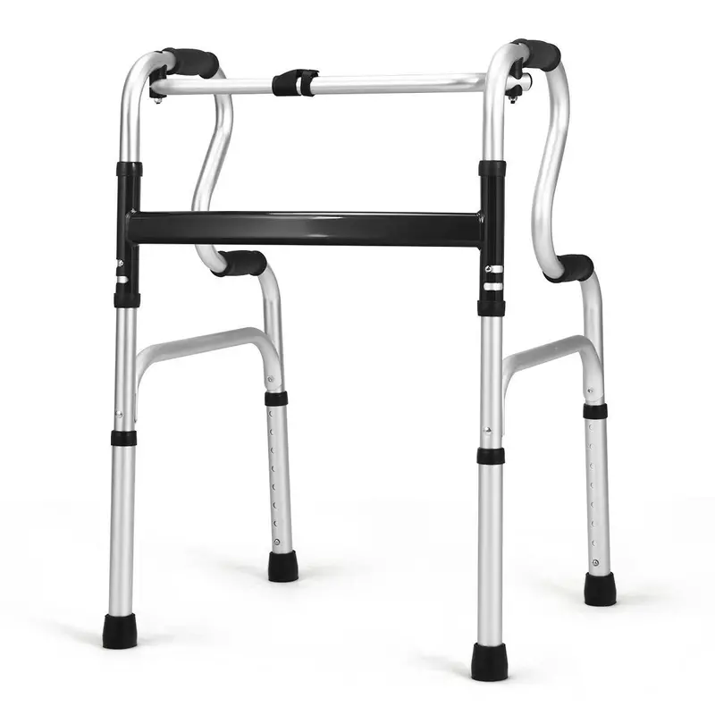 Heavy-Duty Folding Walker – FDA-Certified Support Frame with Toilet Armrests (400 LB Capacity)
