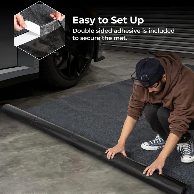 Heavy-Duty Garage Floor Mat – Protective, Non-Slip Surface for Workshop or Driveway