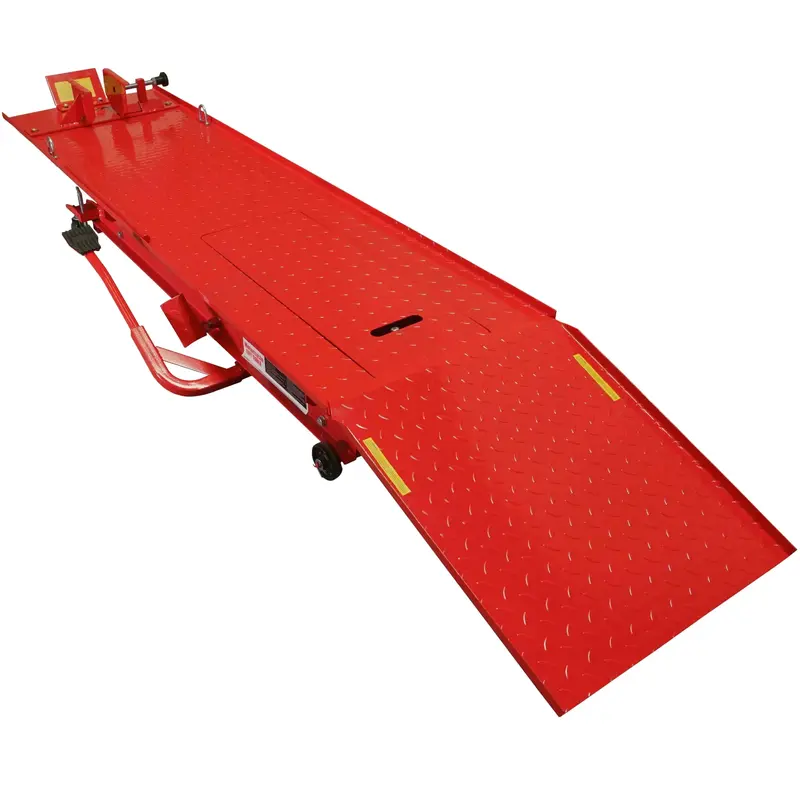 Heavy-Duty Hydraulic Motorcycle Lift Table – 1,000-Pound Capacity, Extra-Long Platform