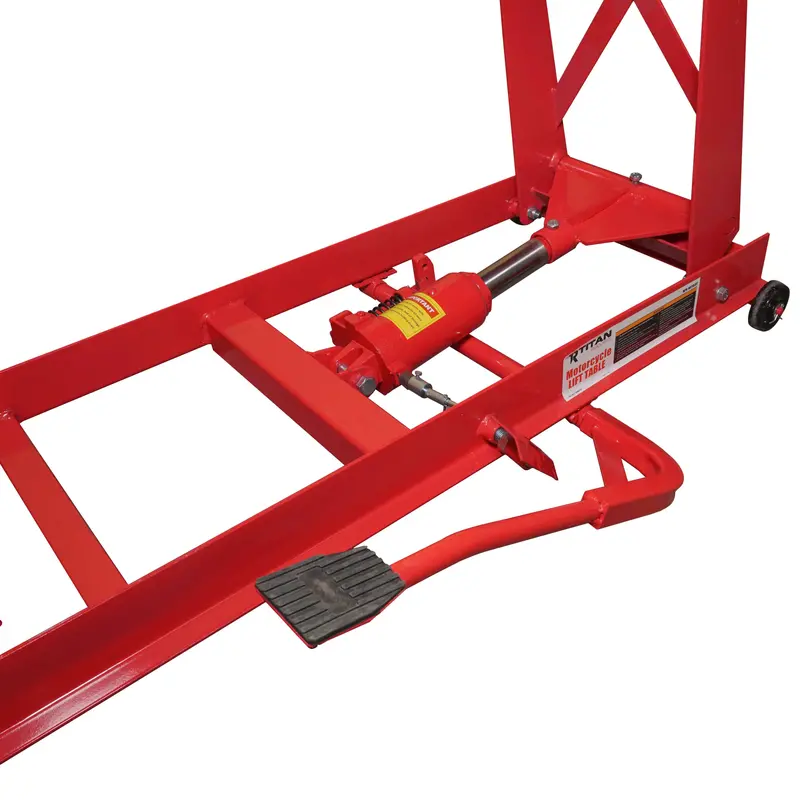 Heavy-Duty Hydraulic Motorcycle Lift Table – 1,000-Pound Capacity, Extra-Long Platform