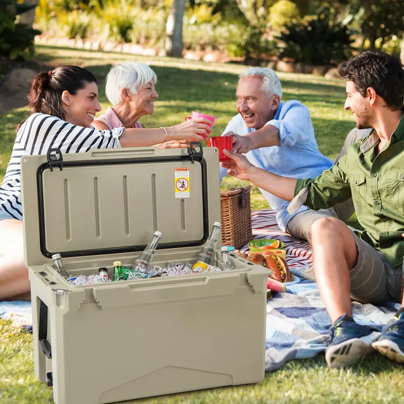 Heavy-Duty Insulated Hard-Sided Cooler with Portable Handles 2
