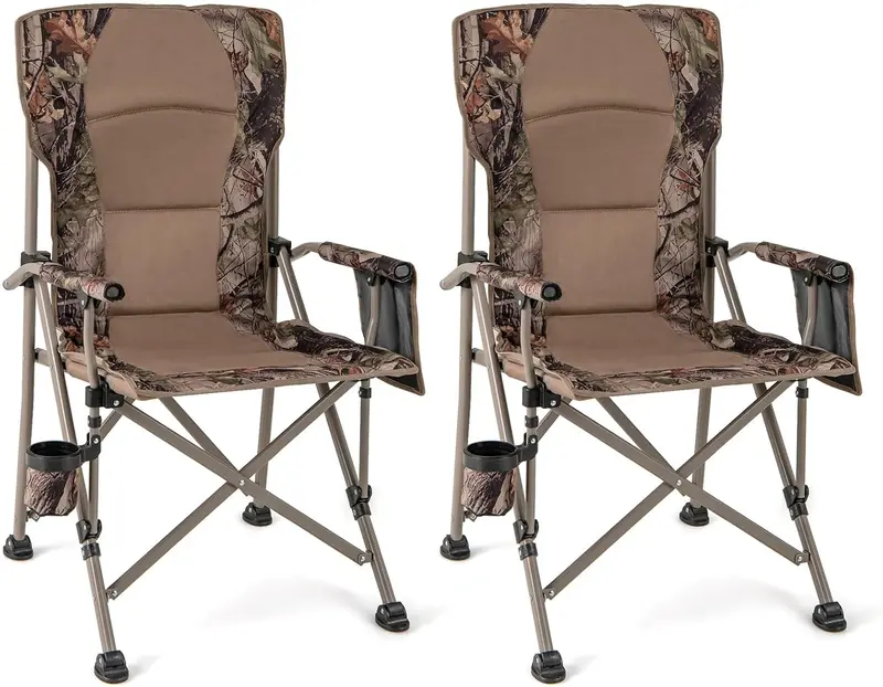 Heavy-Duty Lawn Chair – 400 lb Capacity with Padded Armrests & Removable Covers