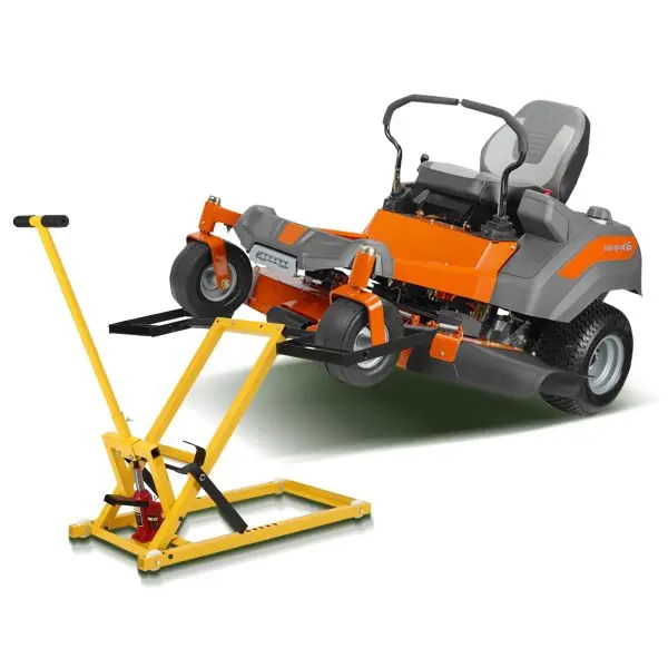 Heavy-Duty Lawn Mower Lift Stand – 26" Hydraulic Jack, 500-LB Capacity, Steel Construction for Riding Mowers & ATVs