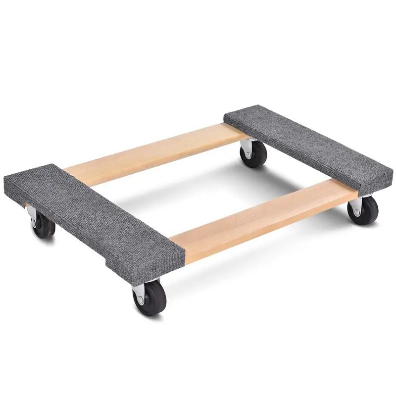 Heavy-Duty Moving Dolly – 30"x18" Carpet-Edged Furniture Transport Cart