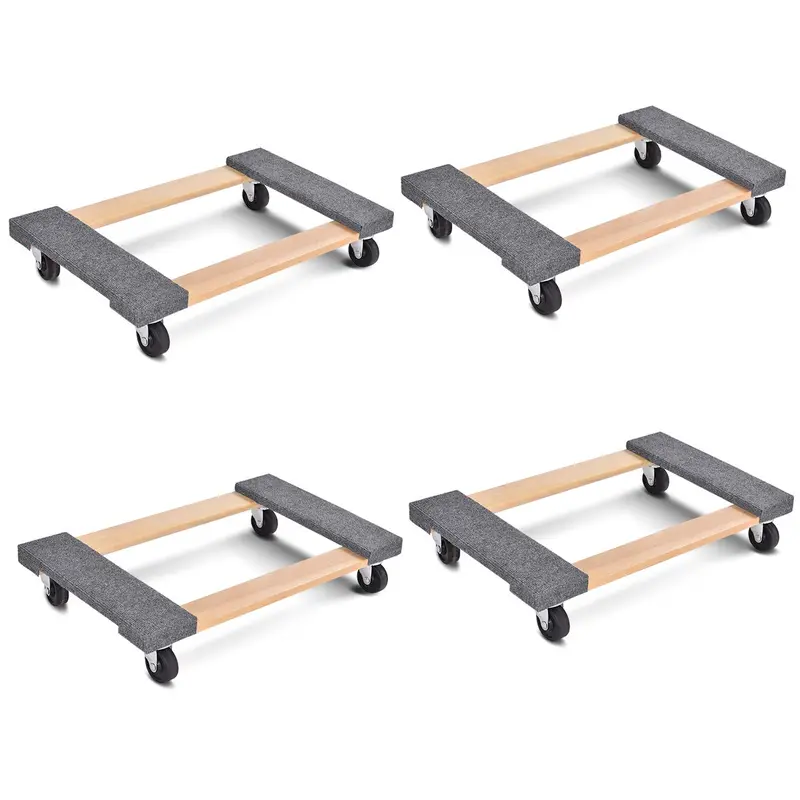 Heavy-Duty Moving Dolly – 30"x18" Carpet-Edged Furniture Transport Cart