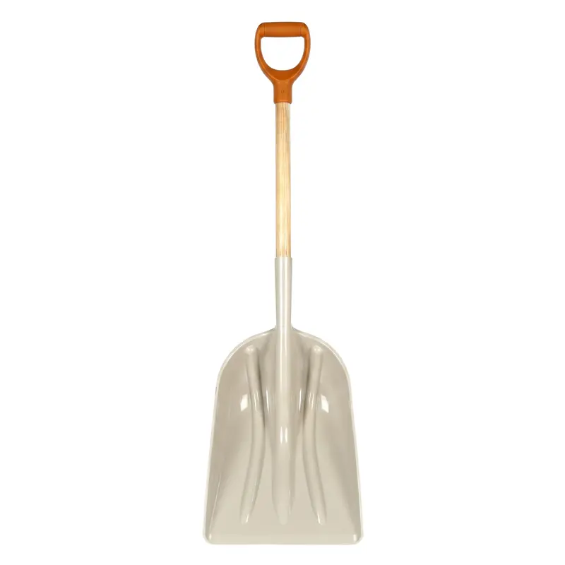 Heavy-Duty Poly Scoop Shovel with Solid Hardwood Handle for Soil and Mulch 2