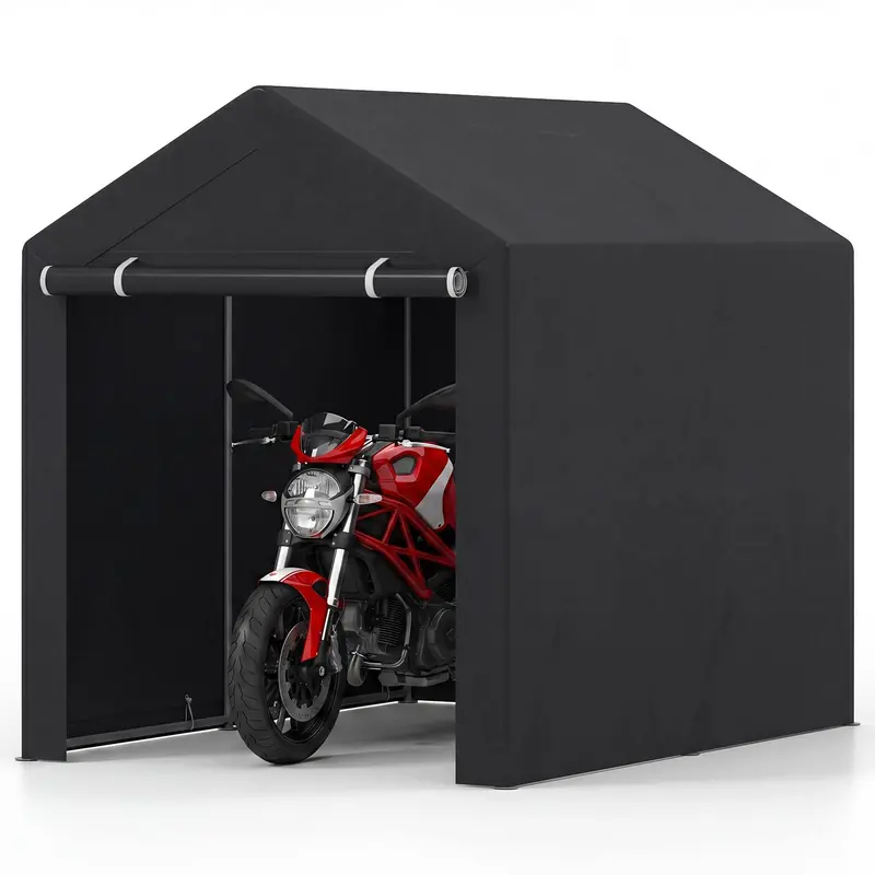 Heavy-Duty Portable Storage Shed – Waterproof Outdoor Carport & Garage Tent for Vehicles or Gear