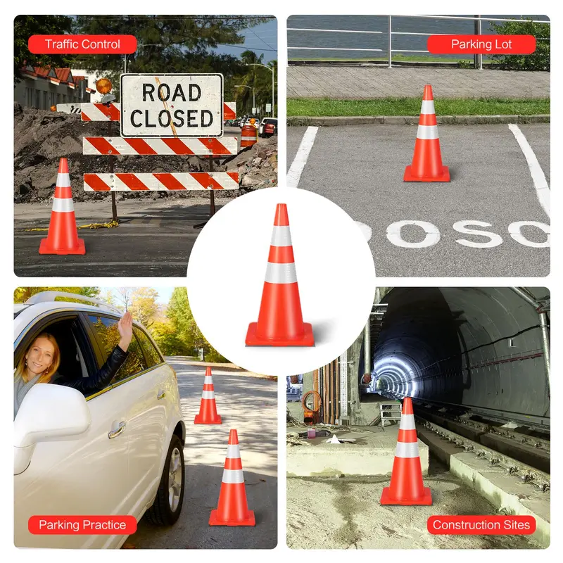 Heavy-Duty PVC Traffic Cone – Single Unit for Safety Signage