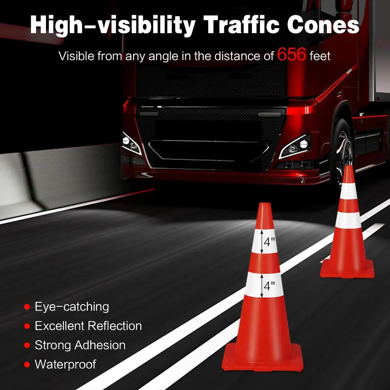 Heavy-Duty PVC Traffic Cone – Single Unit for Safety Signage