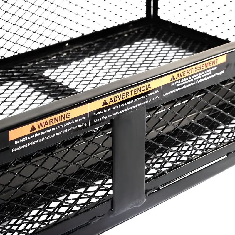 Heavy-Duty Steel ATV Front Basket Rack with Mesh Platform